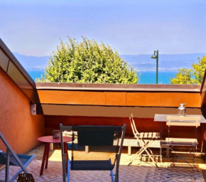 Thonon plage terrasse et parking